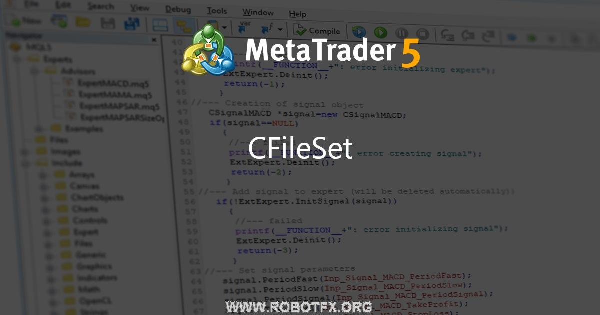 CFileSet - library for MetaTrader 5