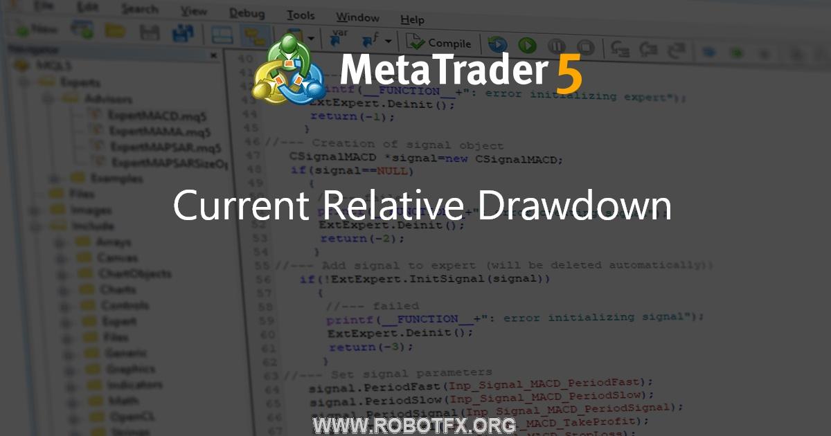Current Relative Drawdown - expert for MetaTrader 5