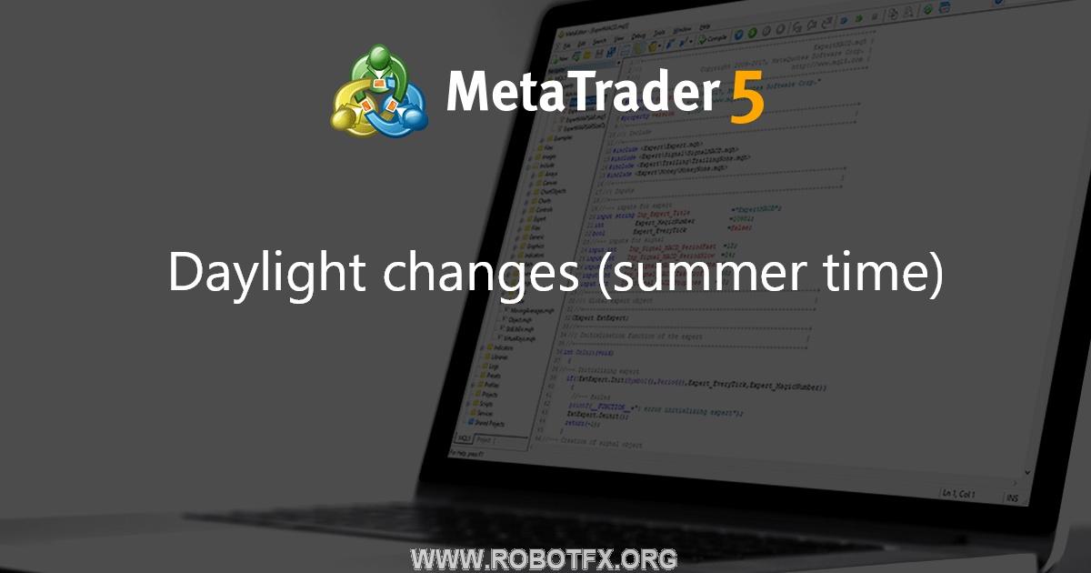 Daylight changes (summer time) - library for MetaTrader 5