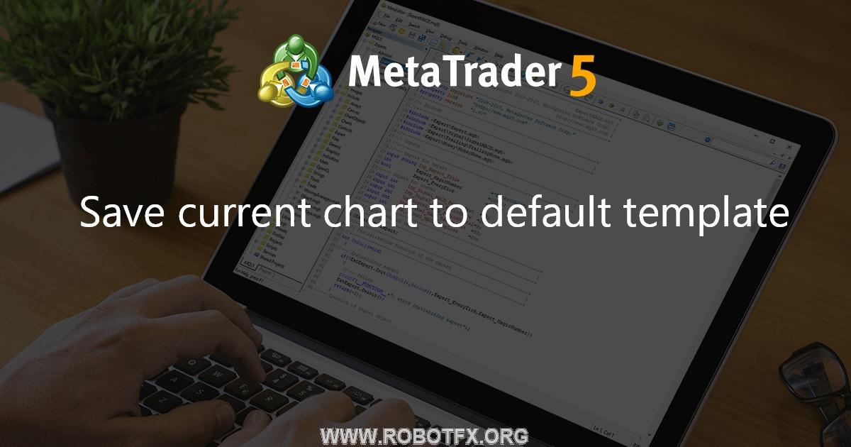 Save current chart to default template - script for MetaTrader 4