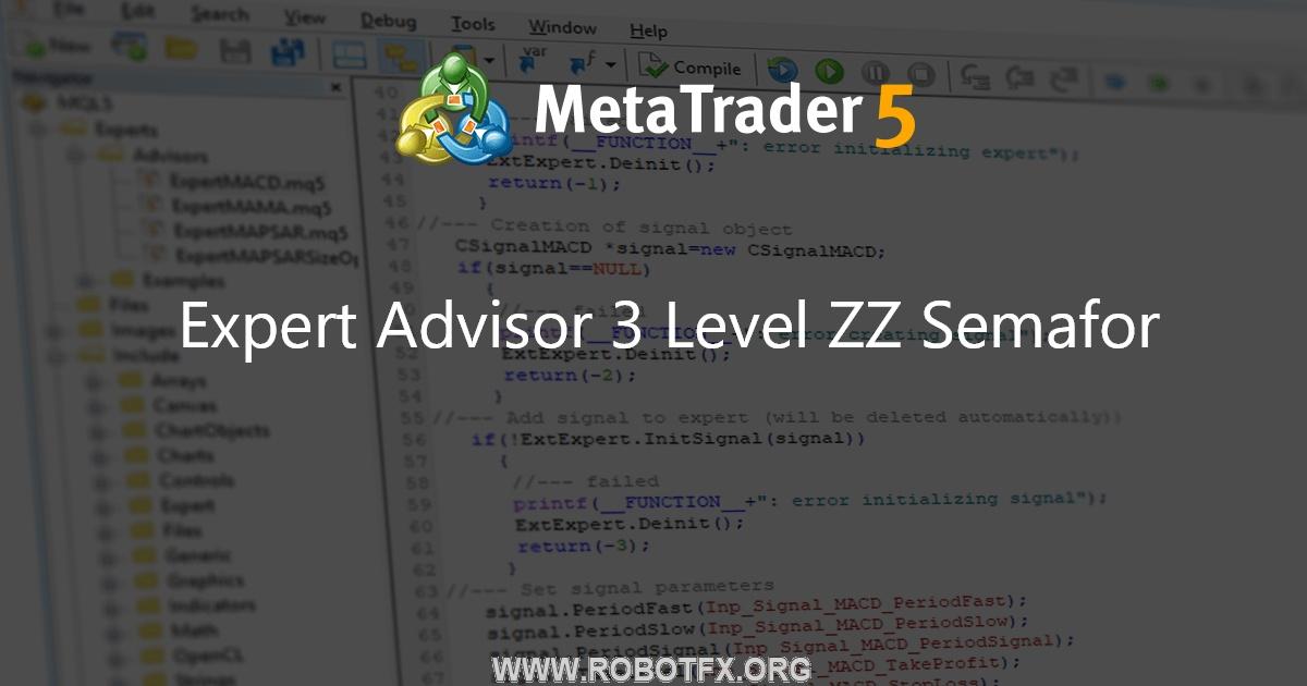 Expert Advisor 3 Level ZZ Semafor - expert for MetaTrader 4