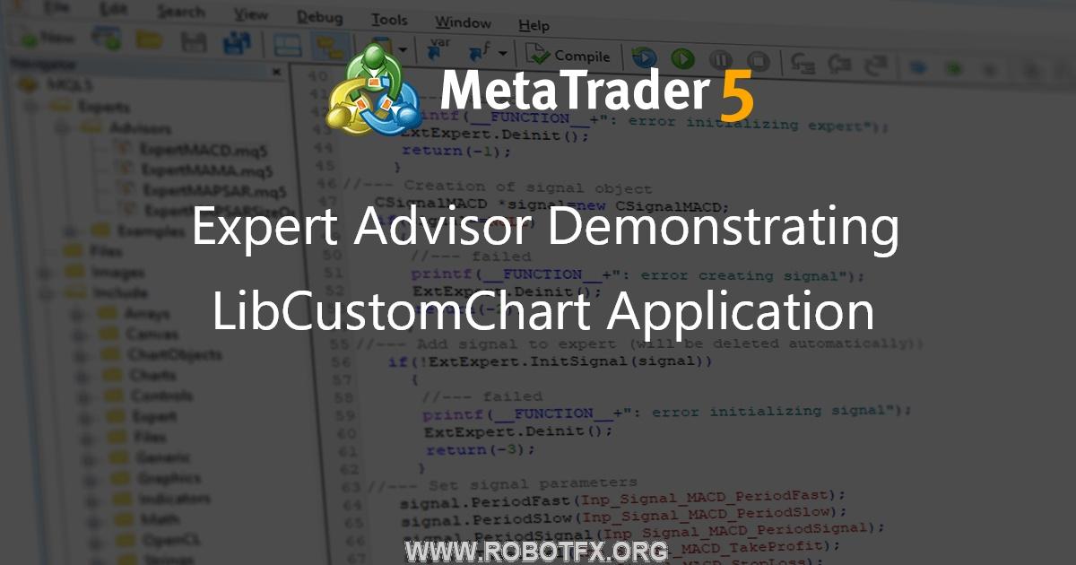 Expert Advisor Demonstrating LibCustomChart Application - expert for MetaTrader 5