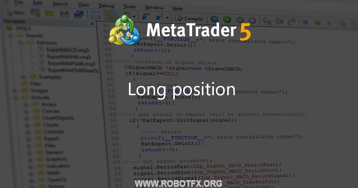 Long position - script for MetaTrader 5
