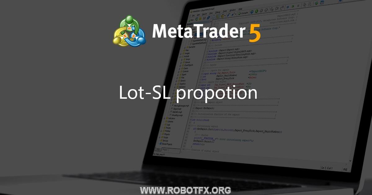 Lot-SL propotion - library for MetaTrader 4