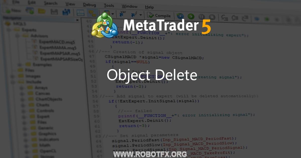 Object Delete - script for MetaTrader 4